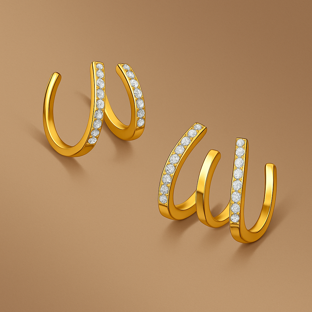 earings-0502111-hamta-lyn گوشواره همتا - گالری طلا جواهر و نقره لین
