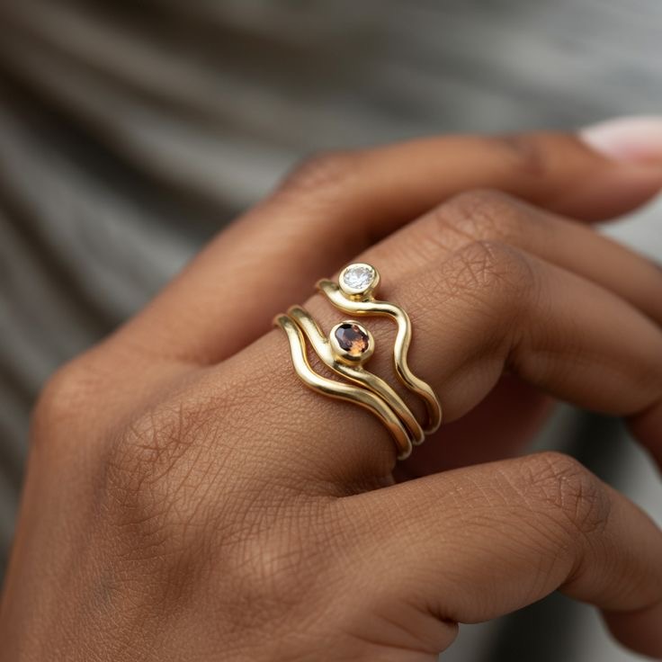 ring-050264-moj-lyn-gallery انگشتر موج - گالری طلا جواهر و نقره لین