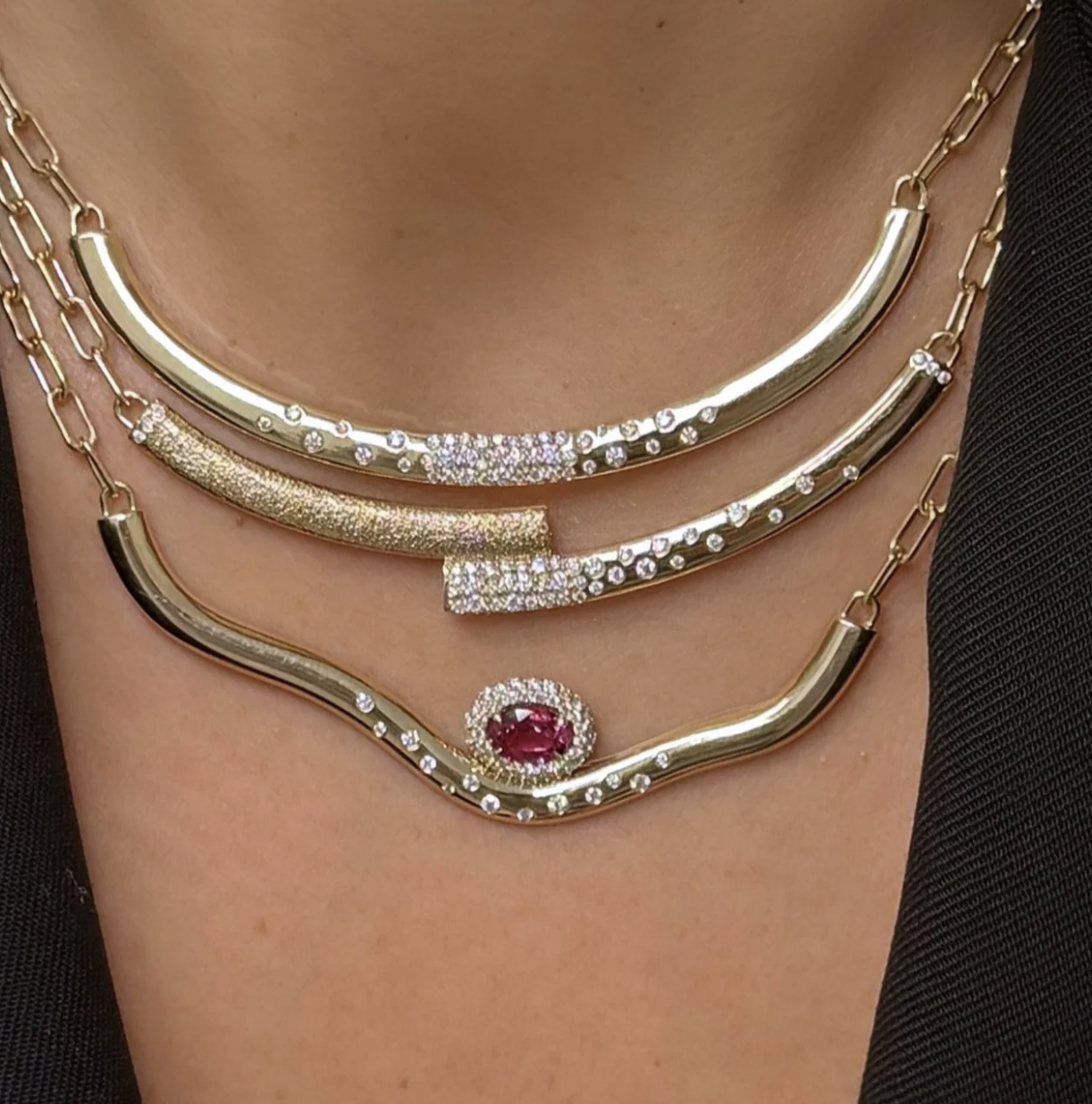 necklace-0502213-elizeh-lyn-gallery گردنبند الیزه - گالری طلا جواهر و نقره لین