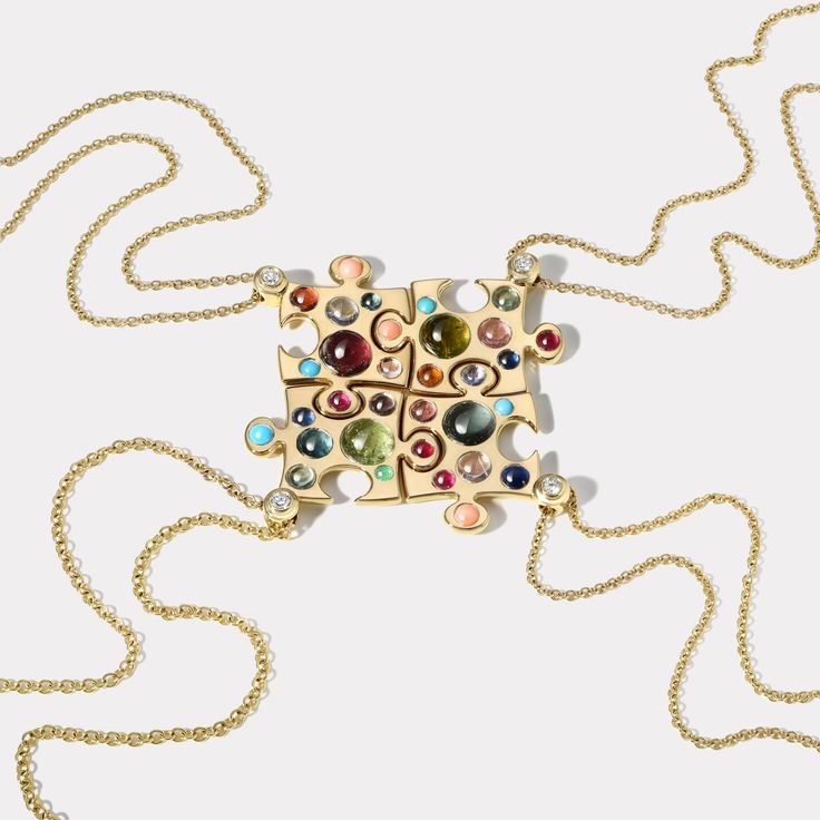 necklace-050235-puzzle-lyn گردنبند پازل - گالری طلاجواهر و نقره لین