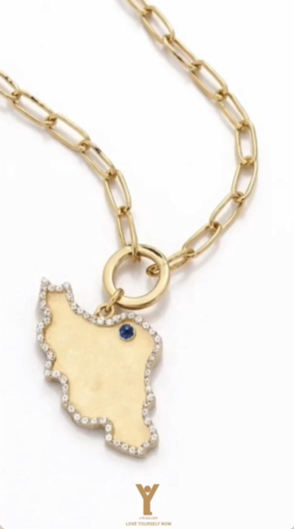 charm-050247-iranam-lyn مدال (آویز) ایران - گالری طلا جواهر ونقره لین