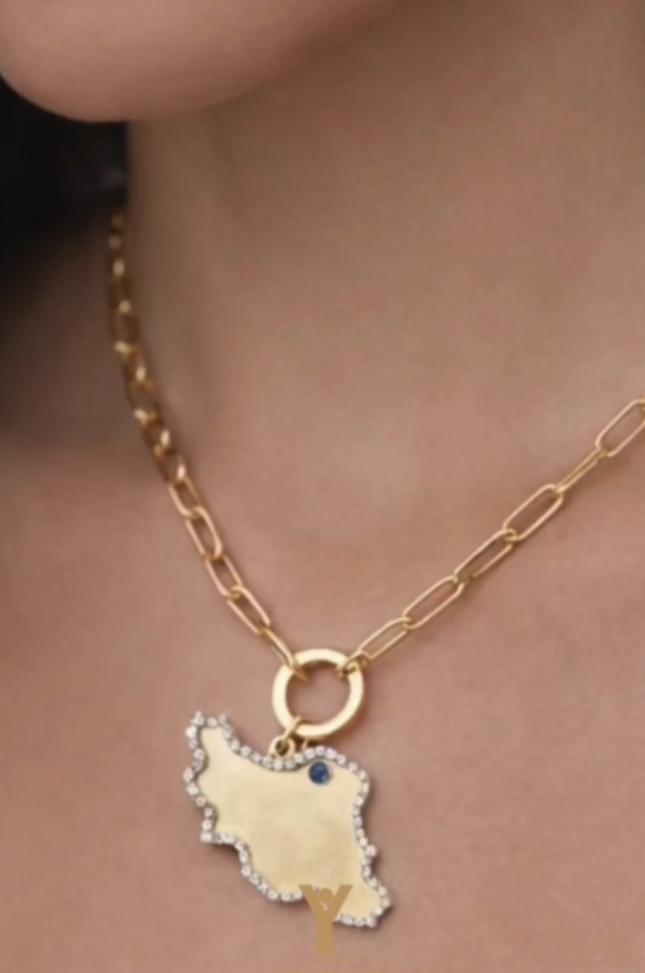 charm-050247-iranam-lyn مدال (آویز) ایران - گالری طلا جواهر ونقره لین