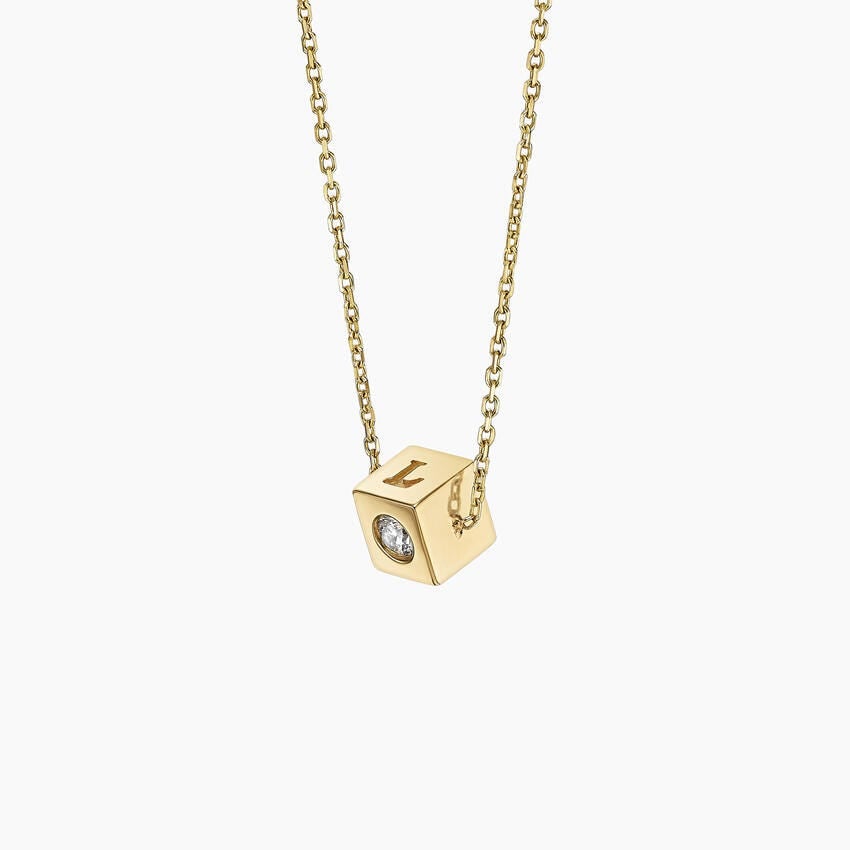 necklace-0502188-lovecube-lyn-gLLERY گردنبند مکعب لاو - گالری طلا جواهر و نقره لین