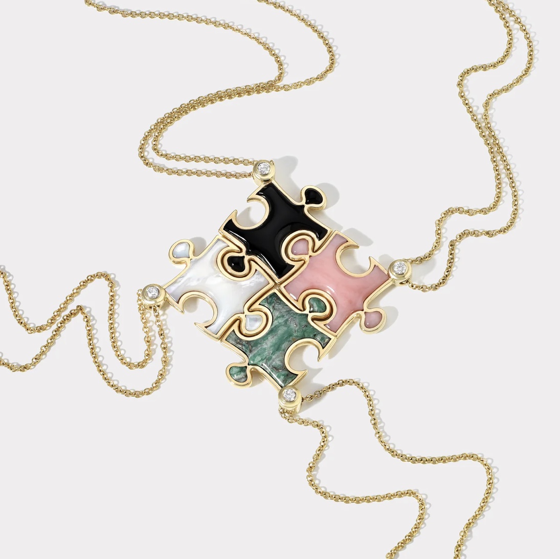 necklace-050235-puzzle-lyn گردنبند پازل - گالری طلاجواهر و نقره لین