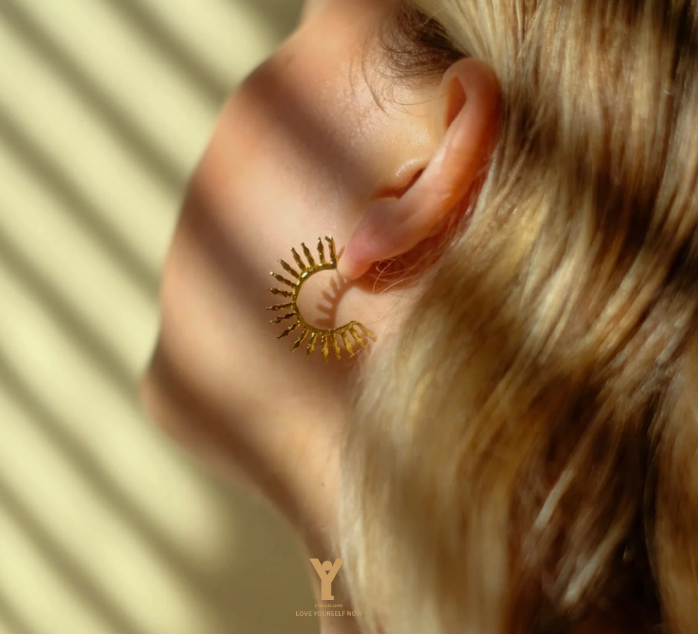 earings-050263-aftab-lyn-gallery گوشواره آفتاب - گالری طلا جواهر و نقره لین