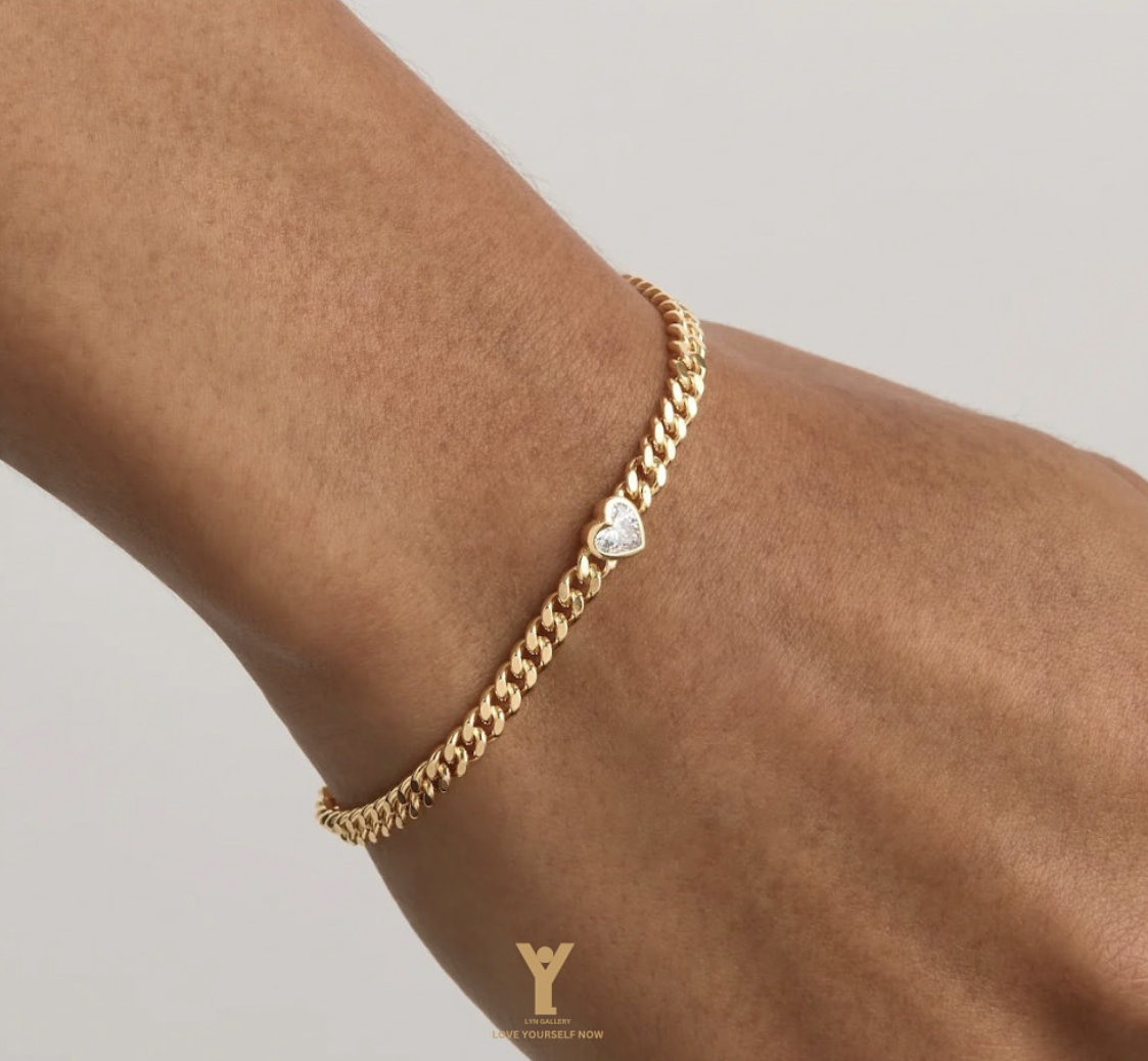 bracelet-050278-cartier-heart-lyn-gallery دستبند کارتیه قلب - گالری طلا جواهر و نقره لین