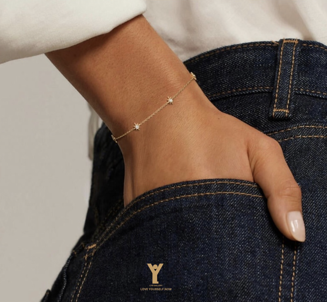 bracelet-050253-northstar-lyn-gallery دستبند ستاره قطبی - گالری طلا جواهر و نقره لین