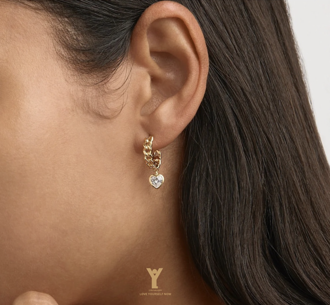 earings-050279-cartier-heart-lyn-gallery گوشواره کارتیه قلب - گالری طلا جواهر و نقره لین