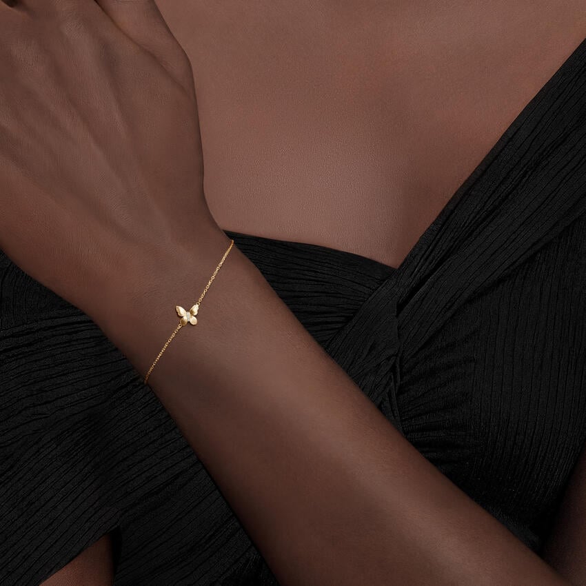 bracelet-0502239-butterfly-lyn-gallery دستبند پروانه - گالری طلا جواهر و نقره لین